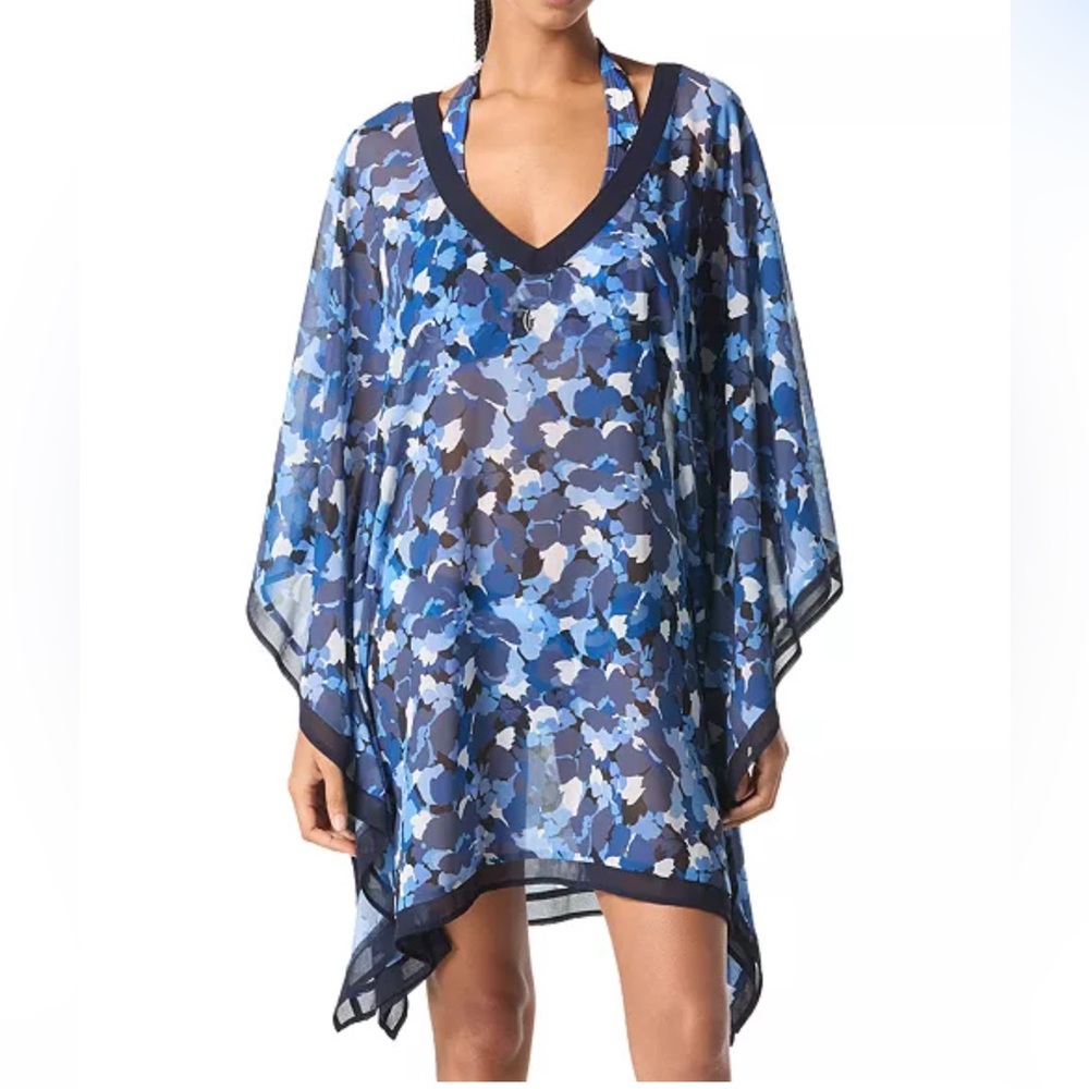 NWT - MICHAEL Michael Kors Blue and Black Swim Coverup (XS/S)